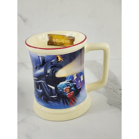 Christmas The Polar Express Coffee Mug Tea Cup 16oz Warner Bros 4 1/4" 3D x3 - Picture 3 of 16